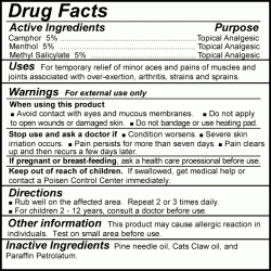 Phoenix Balm NDC Drug Facts